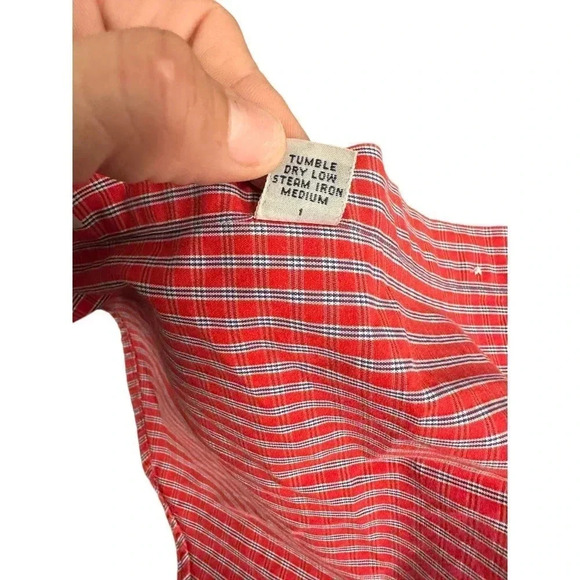 Ralph Lauren Men's Red Long Sleeves Button Down Collared Shirt Size Large - Picture 3 of 5